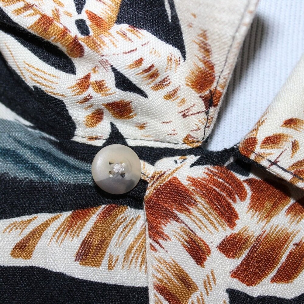 After Dark by Falcon Bay 4XL Aloha Hawaiian Shirt Palm Trees Loop Collar Tropic - Picture 8 of 12